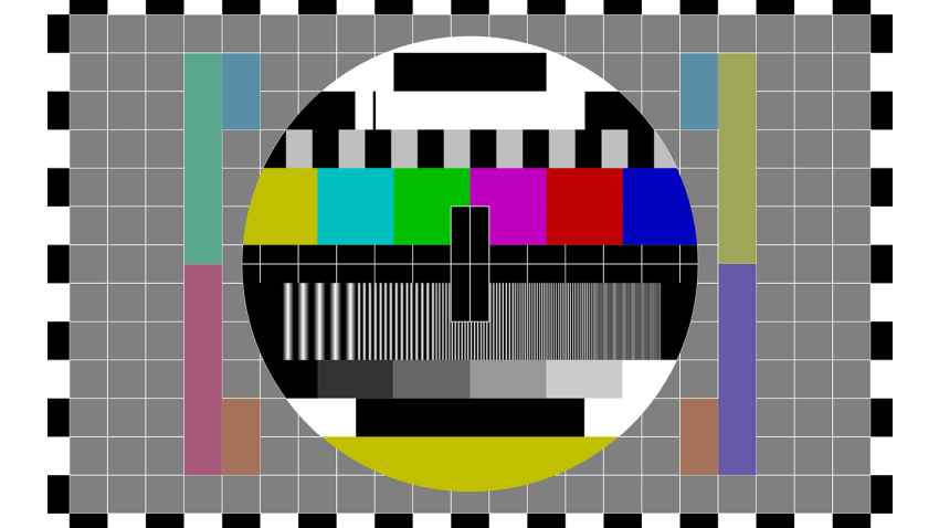 Bilden visar en TV-testbild